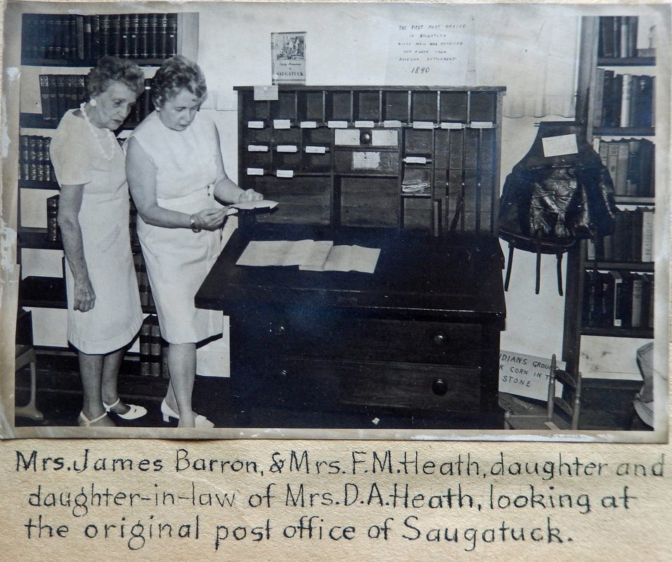 Vintage photo of women in post office.